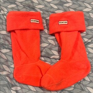 Hunter Red Fleece Boot Socks